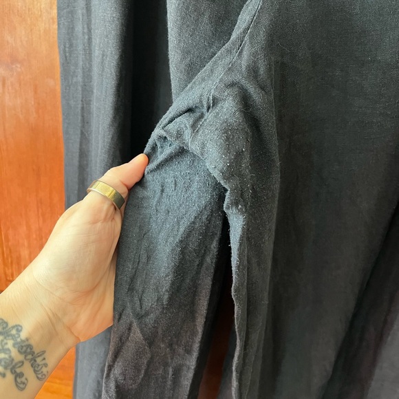 Anthropologie Somerset Pull-On Pants: Linen Edition – Black – 1X – Wide Leg - Picture 11 of 14
